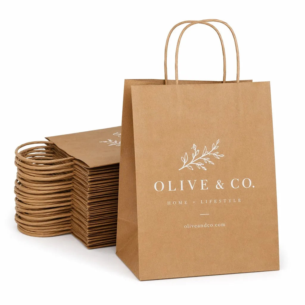 Custom Kraft Paper Bags | Branded Shopping Bags with Handles