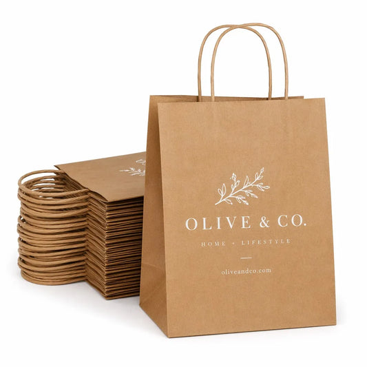 Custom Kraft Paper Bags | Branded Shopping Bags with Handles