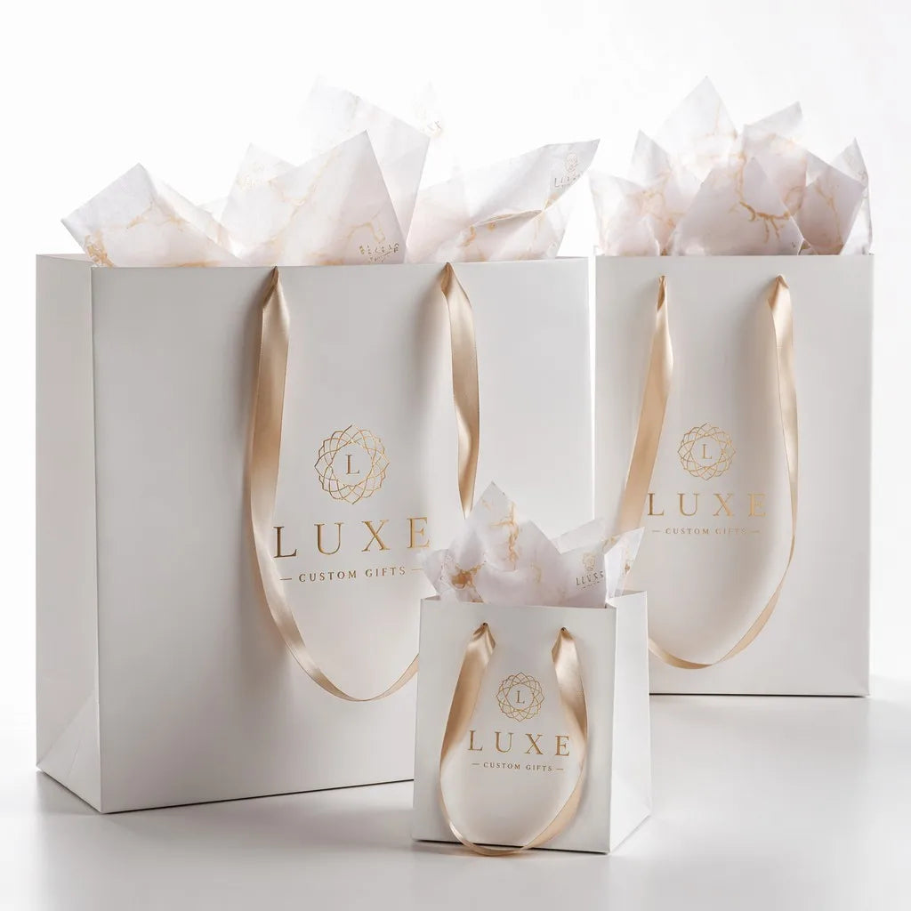 Luxury Custom Gift Bags | Premium Paper Bags with Ribbon Handles