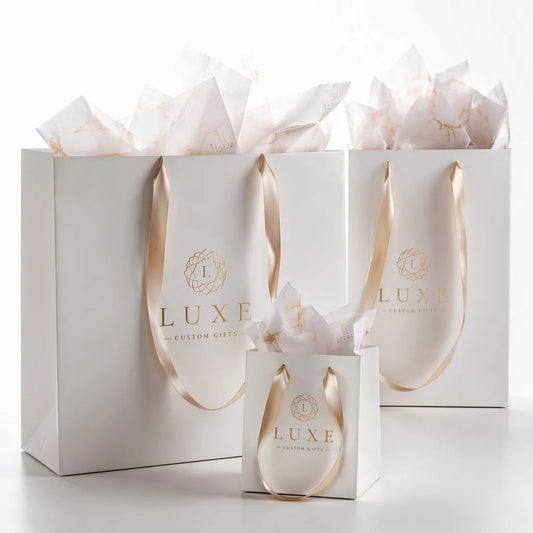 Luxury Custom Gift Bags | Premium Paper Bags with Ribbon Handles
